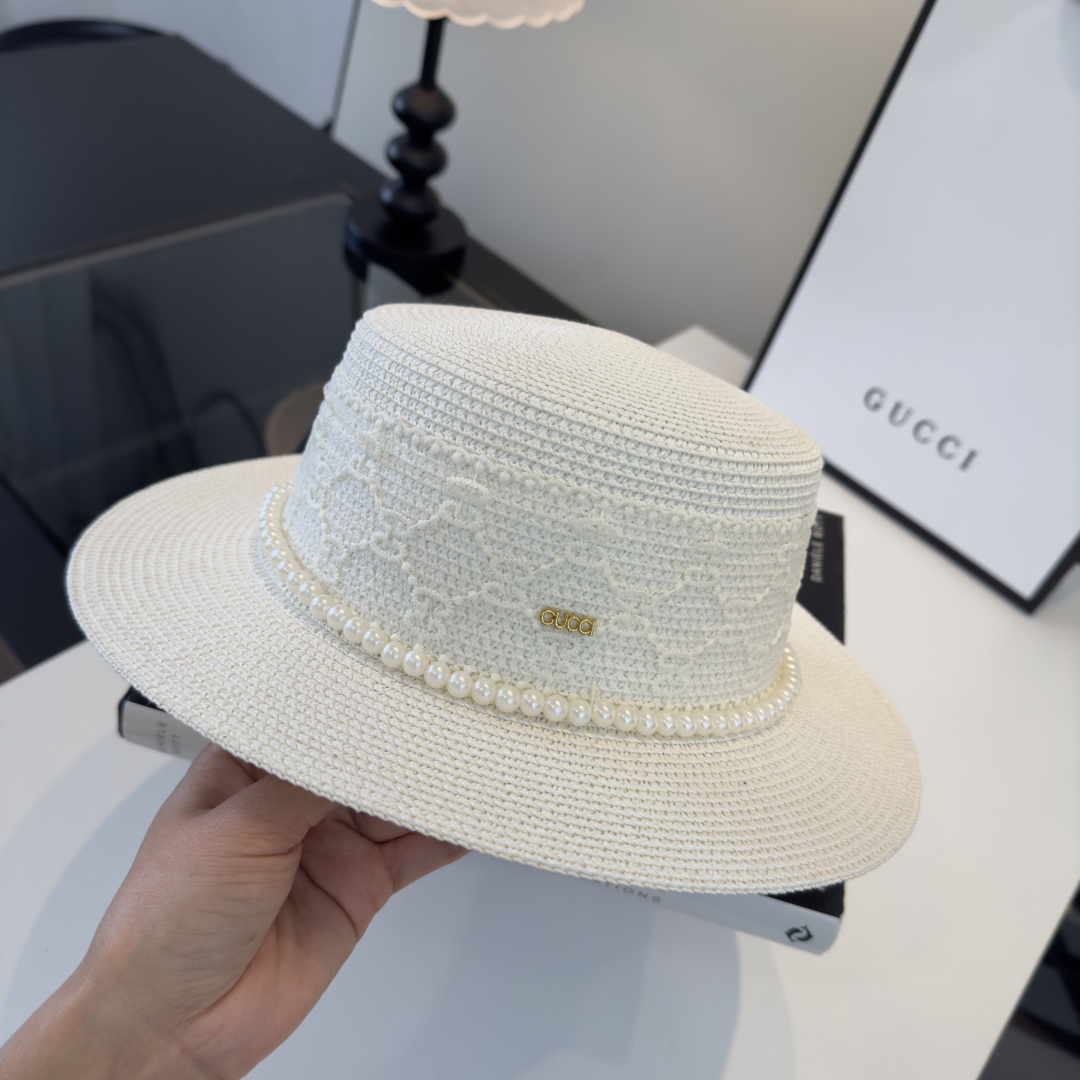 PGucci古奇新款蕾丝平顶，小清新设计，头围57cm