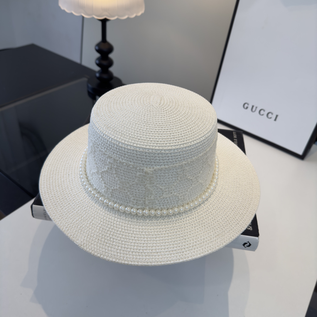 PGucci古奇新款蕾丝平顶，小清新设计，头围57cm