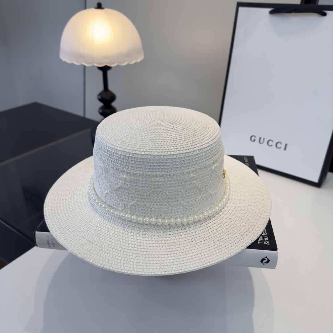 PGucci古奇新款蕾丝平顶，小清新设计，头围57cm