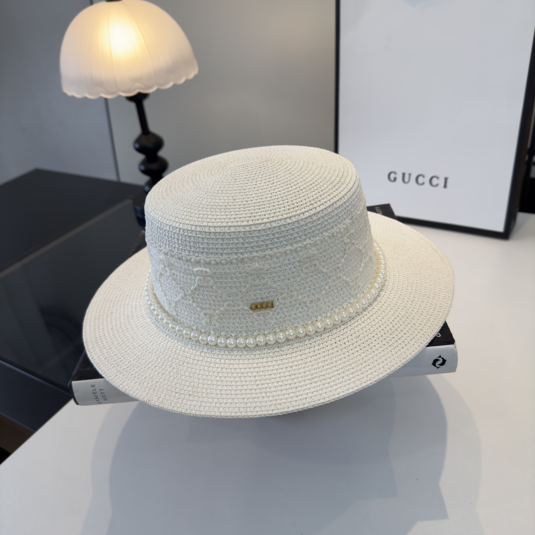 PGucci古奇新款蕾丝平顶，小清新设计，头围57cm