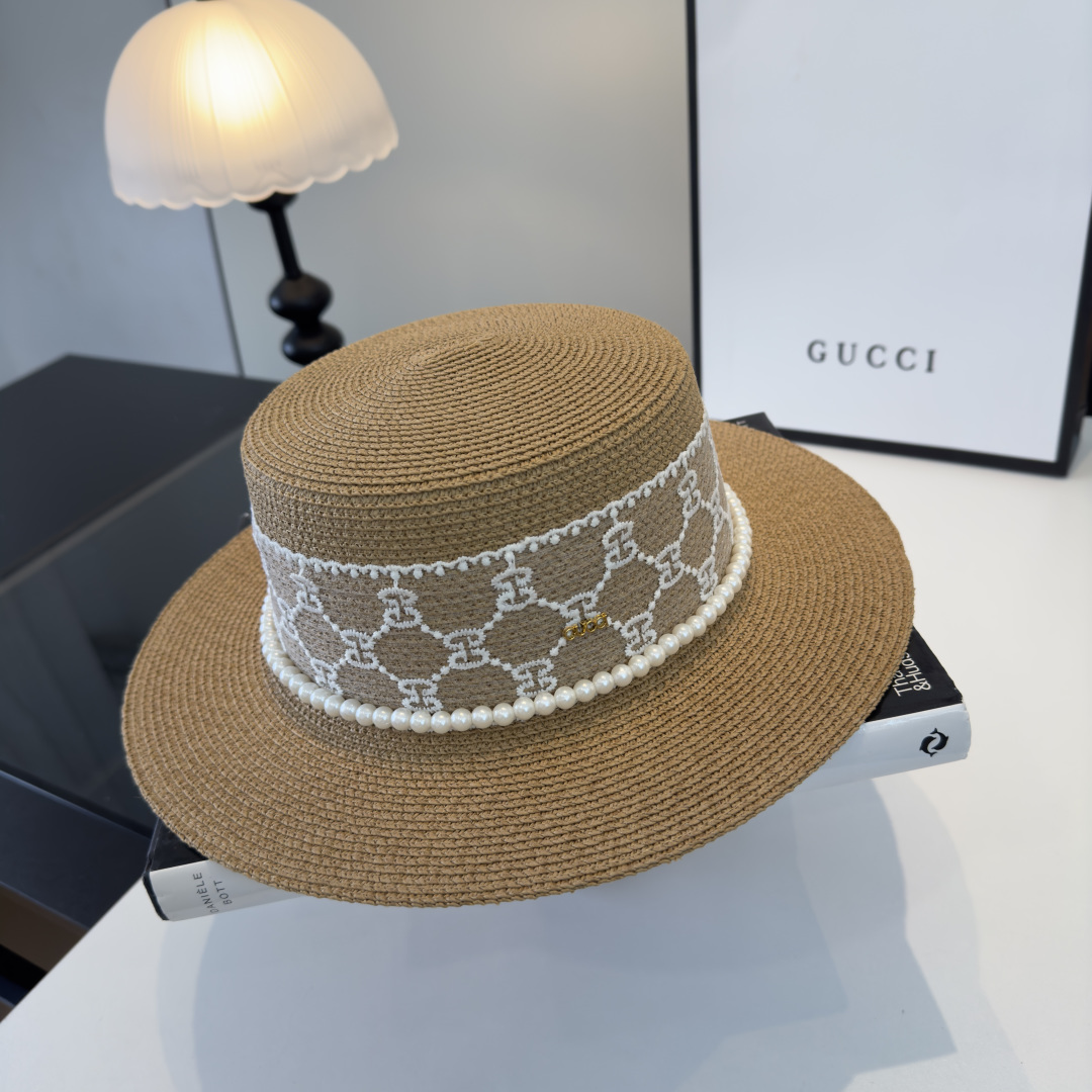 PGucci古奇新款蕾丝平顶，小清新设计，头围57cm