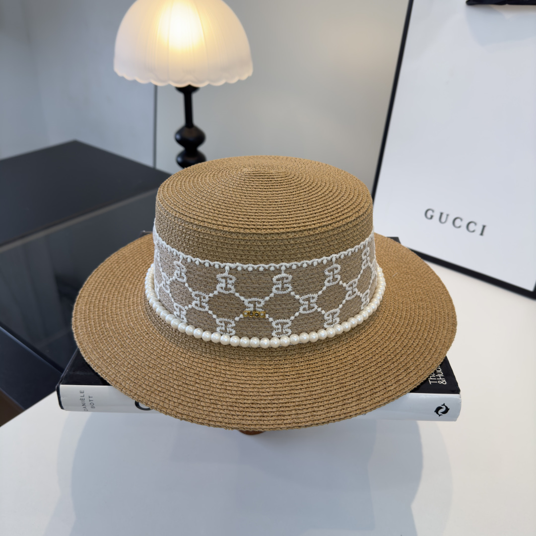 PGucci古奇新款蕾丝平顶，小清新设计，头围57cm