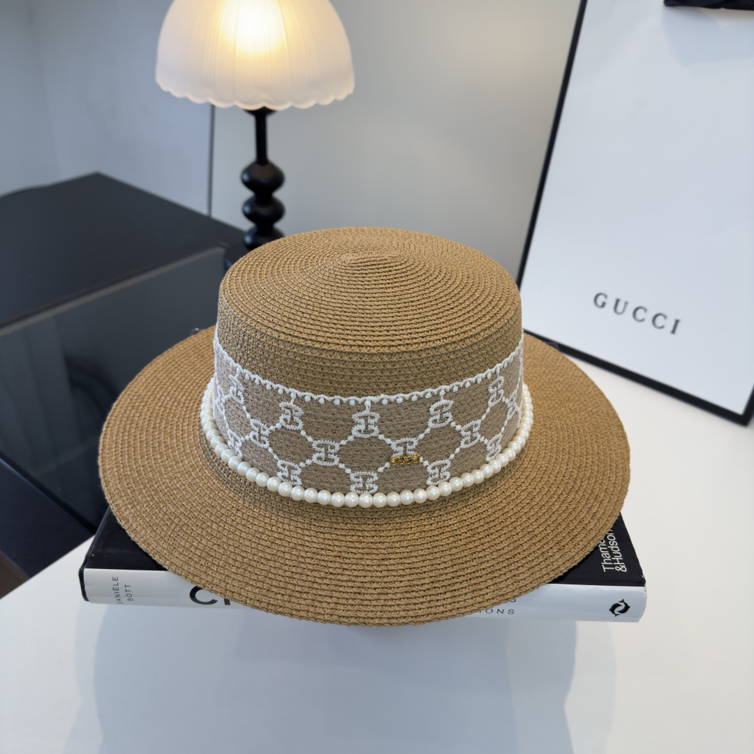 PGucci古奇新款蕾丝平顶，小清新设计，头围57cm