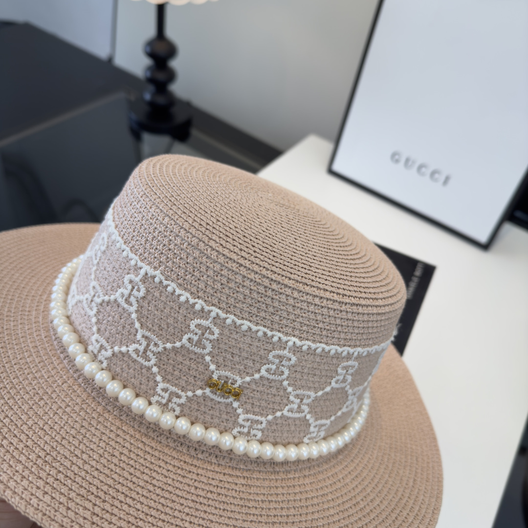 PGucci古奇新款蕾丝平顶，小清新设计，头围57cm