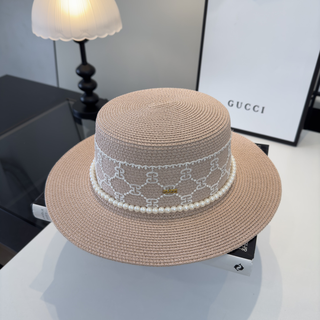 PGucci古奇新款蕾丝平顶，小清新设计，头围57cm