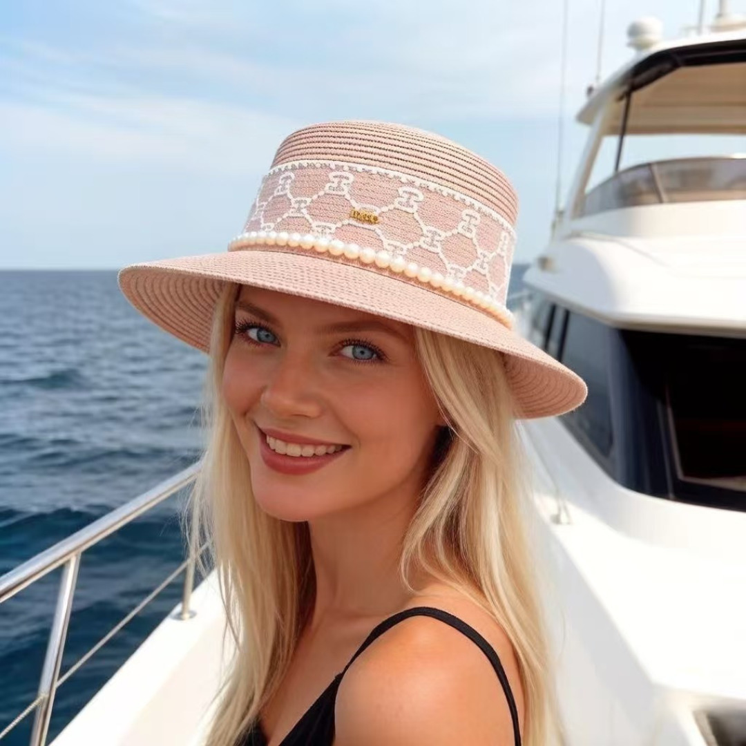 PGucci古奇新款蕾丝平顶，小清新设计，头围57cm