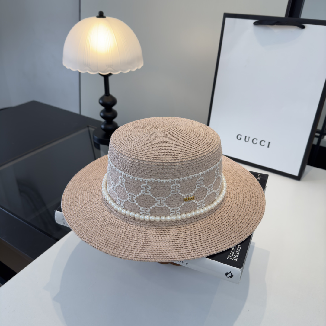 PGucci古奇新款蕾丝平顶，小清新设计，头围57cm