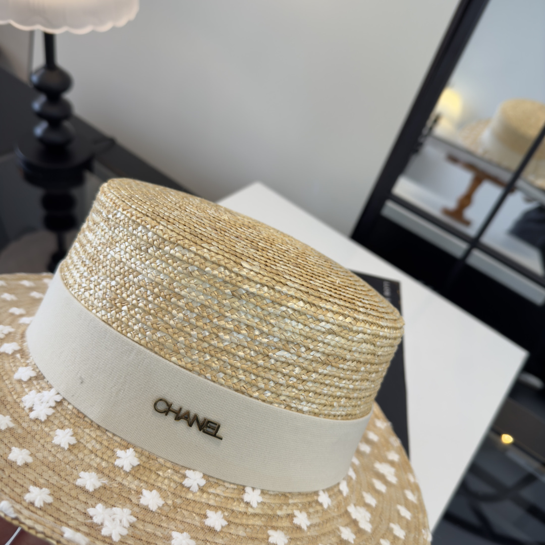 PChanel香奈儿拉菲草帽，旅游必备，头围57cm