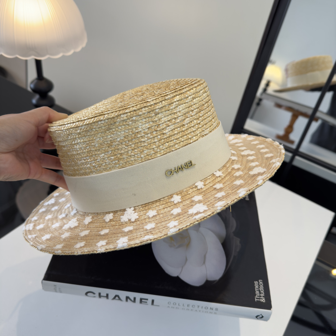 PChanel香奈儿拉菲草帽，旅游必备，头围57cm