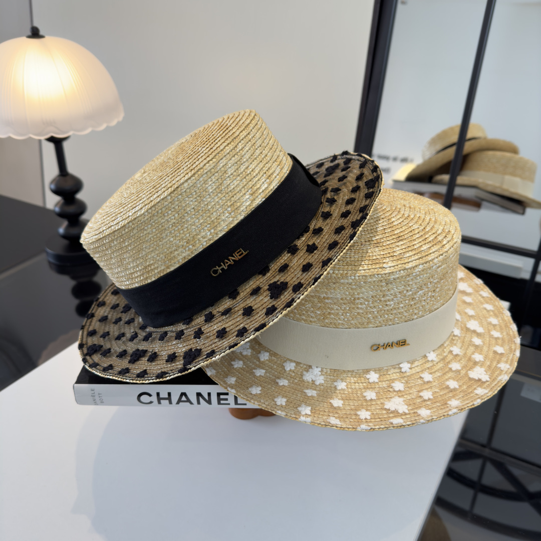 PChanel香奈儿拉菲草帽，旅游必备，头围57cm
