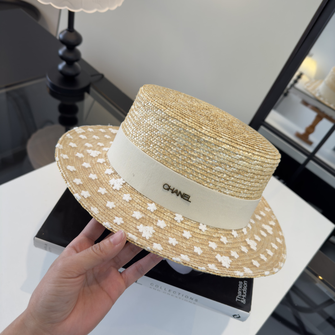 PChanel香奈儿拉菲草帽，旅游必备，头围57cm