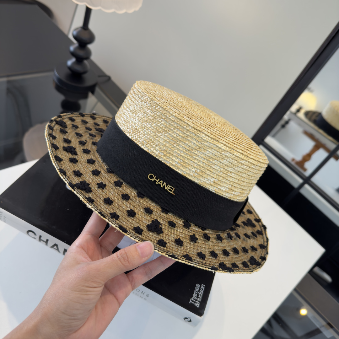 PChanel香奈儿拉菲草帽，旅游必备，头围57cm
