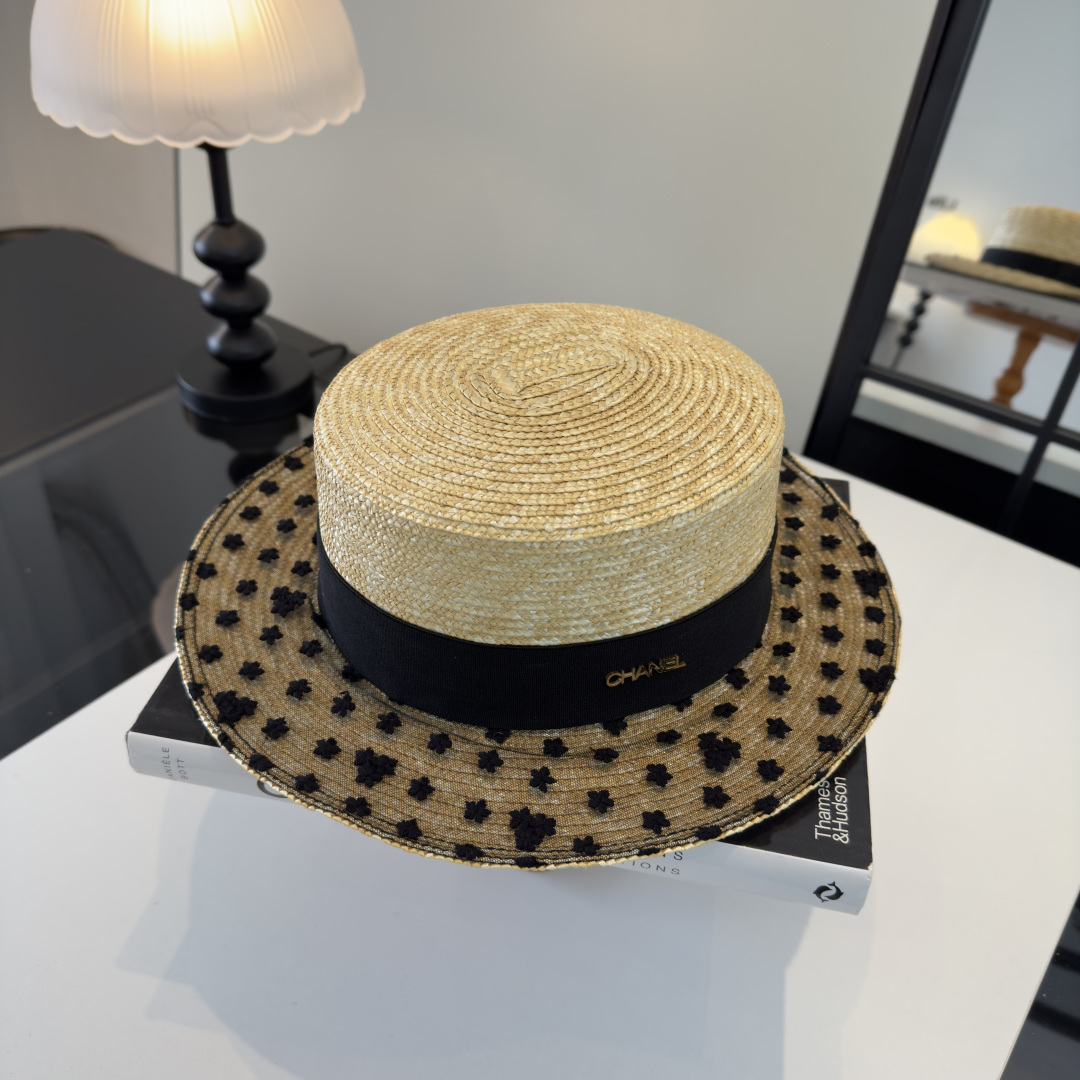 PChanel香奈儿拉菲草帽，旅游必备，头围57cm