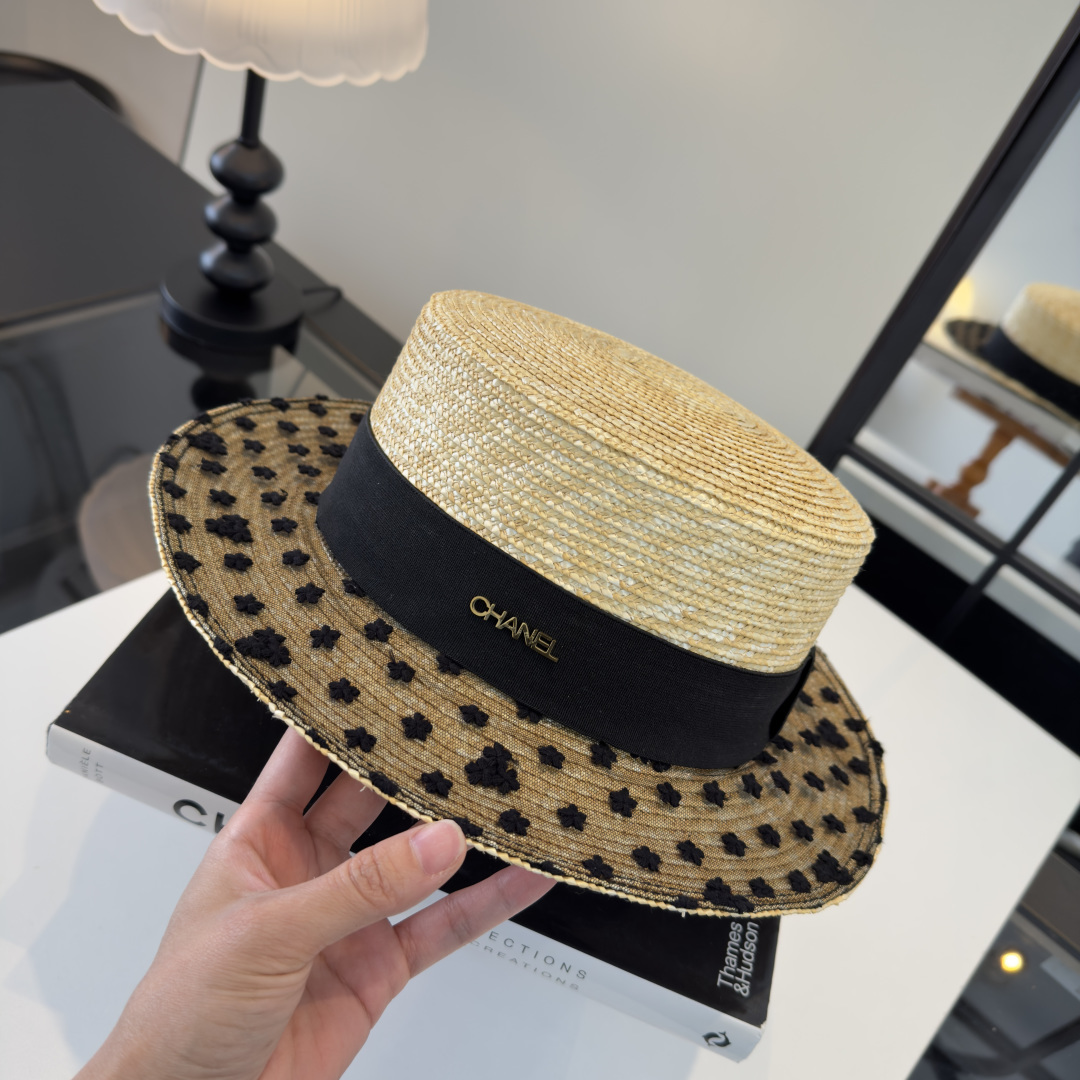 PChanel香奈儿拉菲草帽，旅游必备，头围57cm