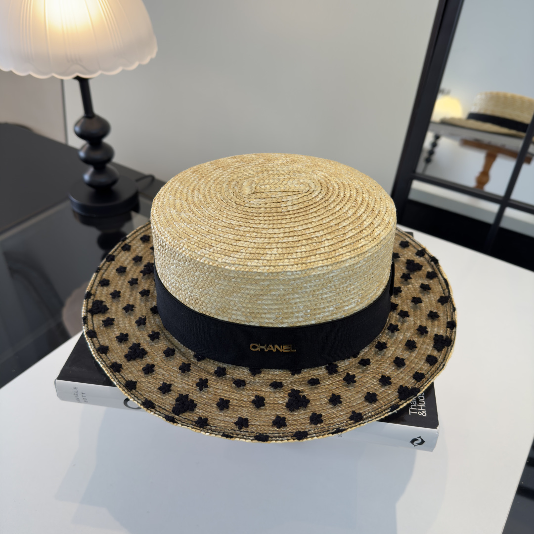 PChanel香奈儿拉菲草帽，旅游必备，头围57cm