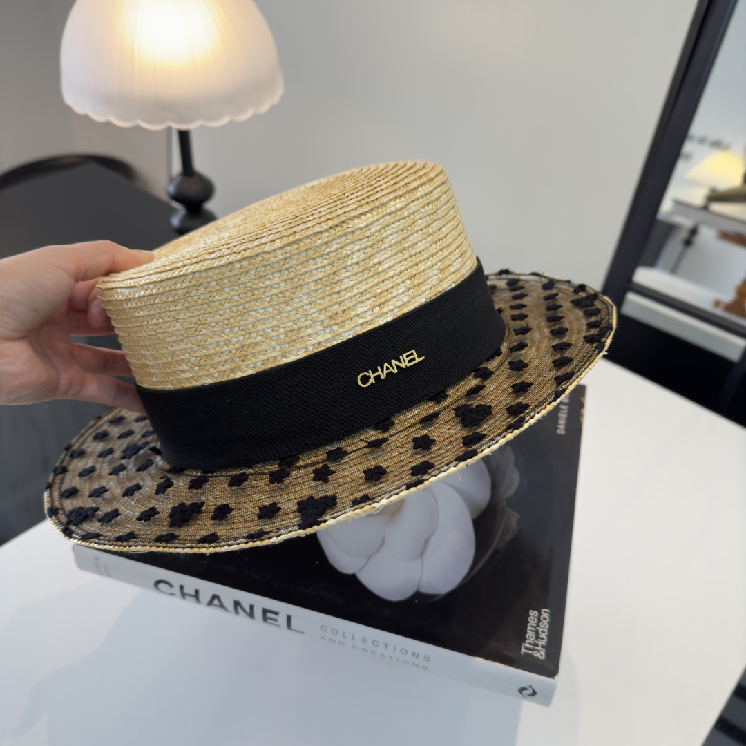 PChanel香奈儿拉菲草帽，旅游必备，头围57cm