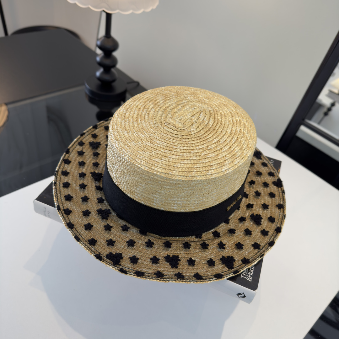 PChanel香奈儿拉菲草帽，旅游必备，头围57cm