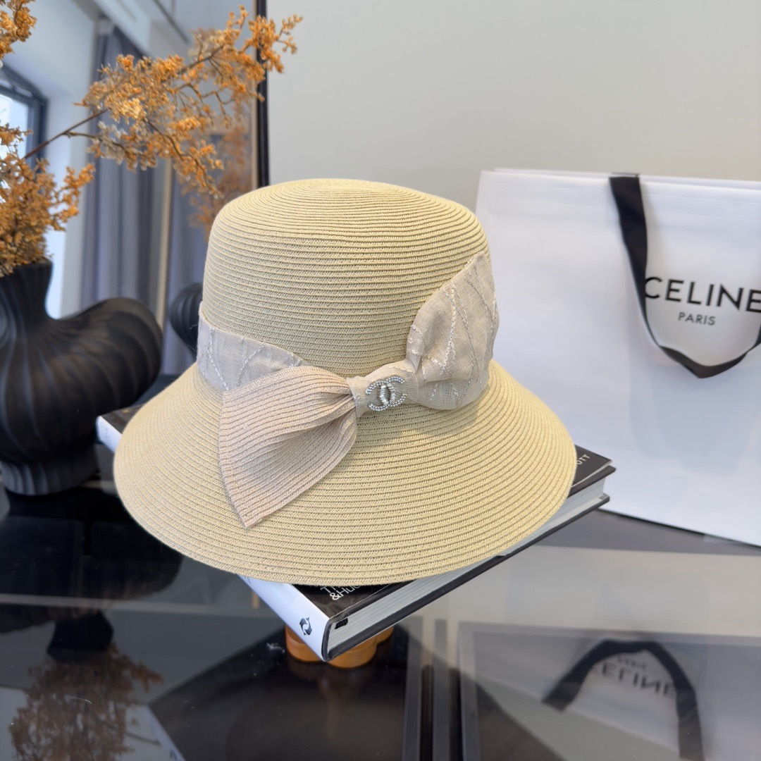 PChanel香奈儿新款草帽，日本纸草制作，跑量王，头围57cm