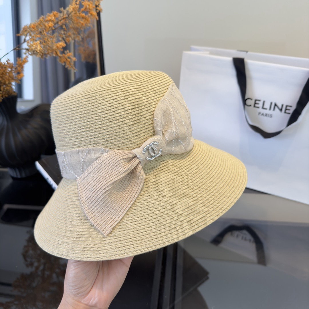 PChanel香奈儿新款草帽，日本纸草制作，跑量王，头围57cm