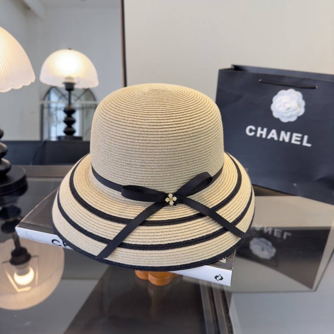 PChanel香奈儿新款草帽，日本纸草制作，头围57cm