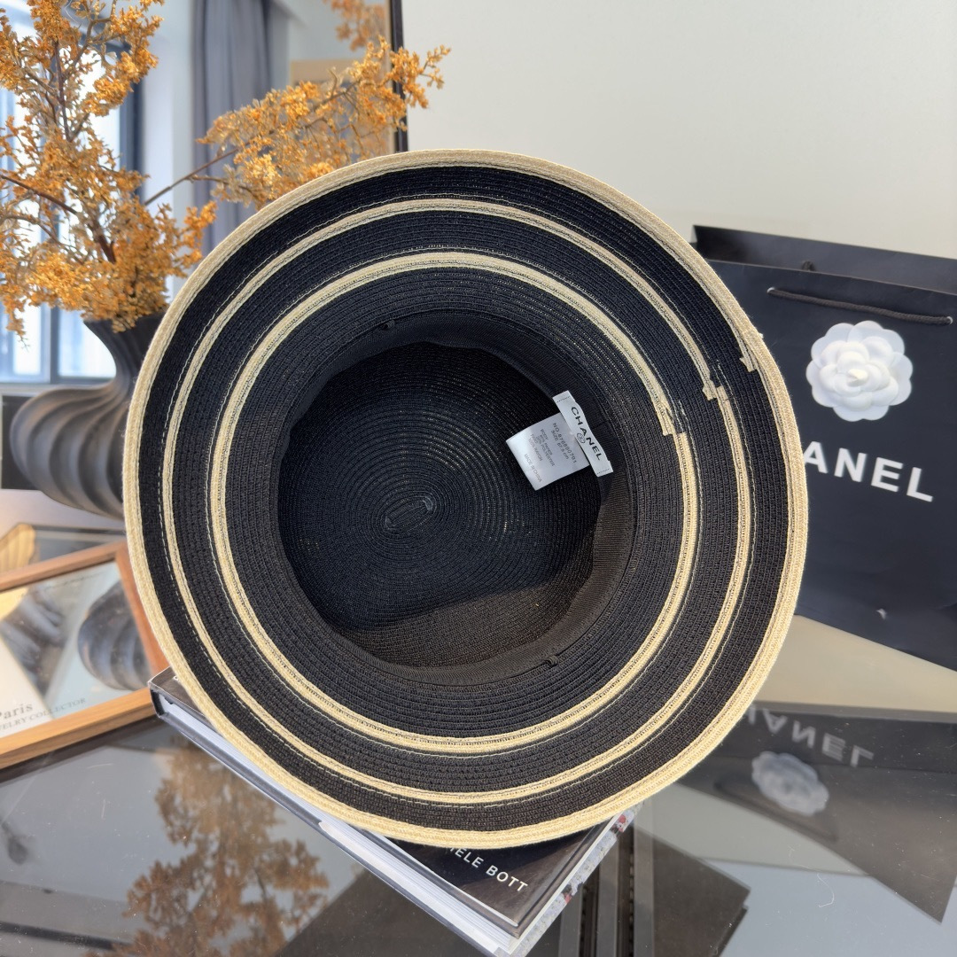PChanel香奈儿新款草帽，日本纸草制作，头围57cm