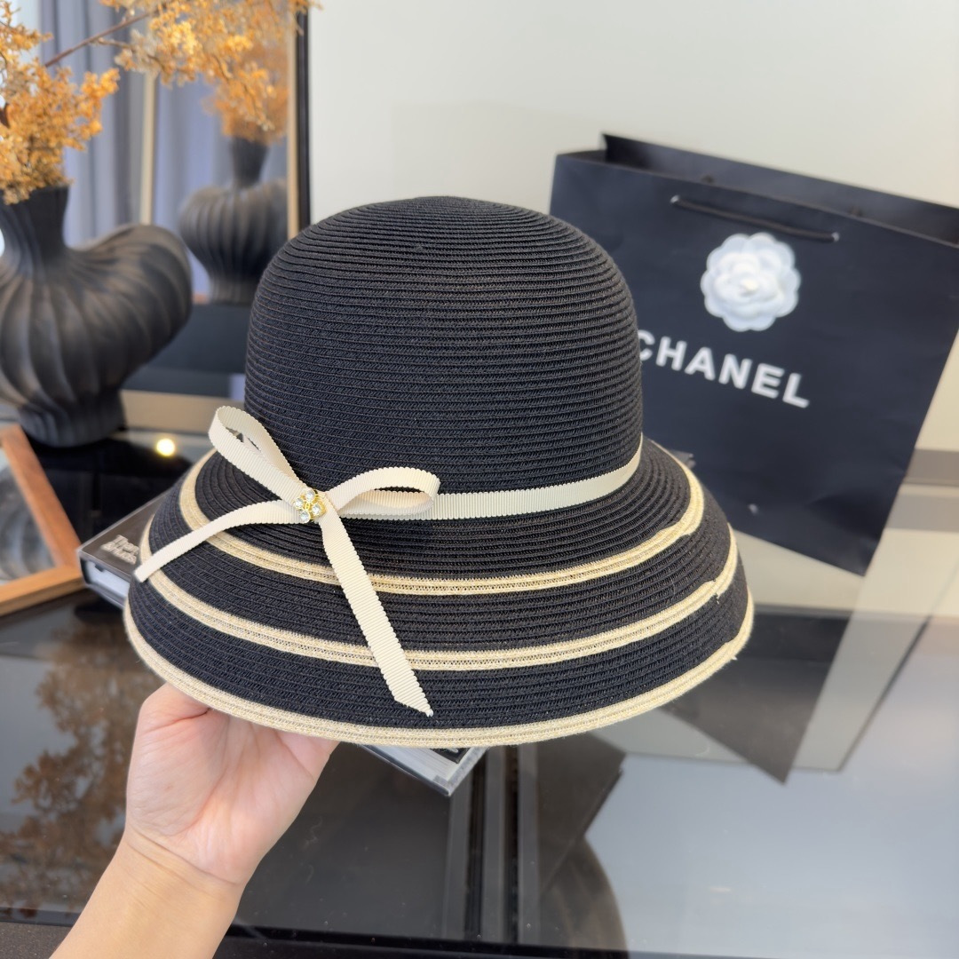 PChanel香奈儿新款草帽，日本纸草制作，头围57cm