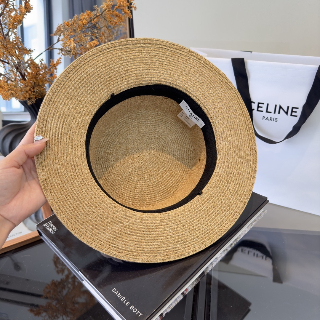 PChanel香奈儿新款草帽，日本纸草制作，头围57cm
