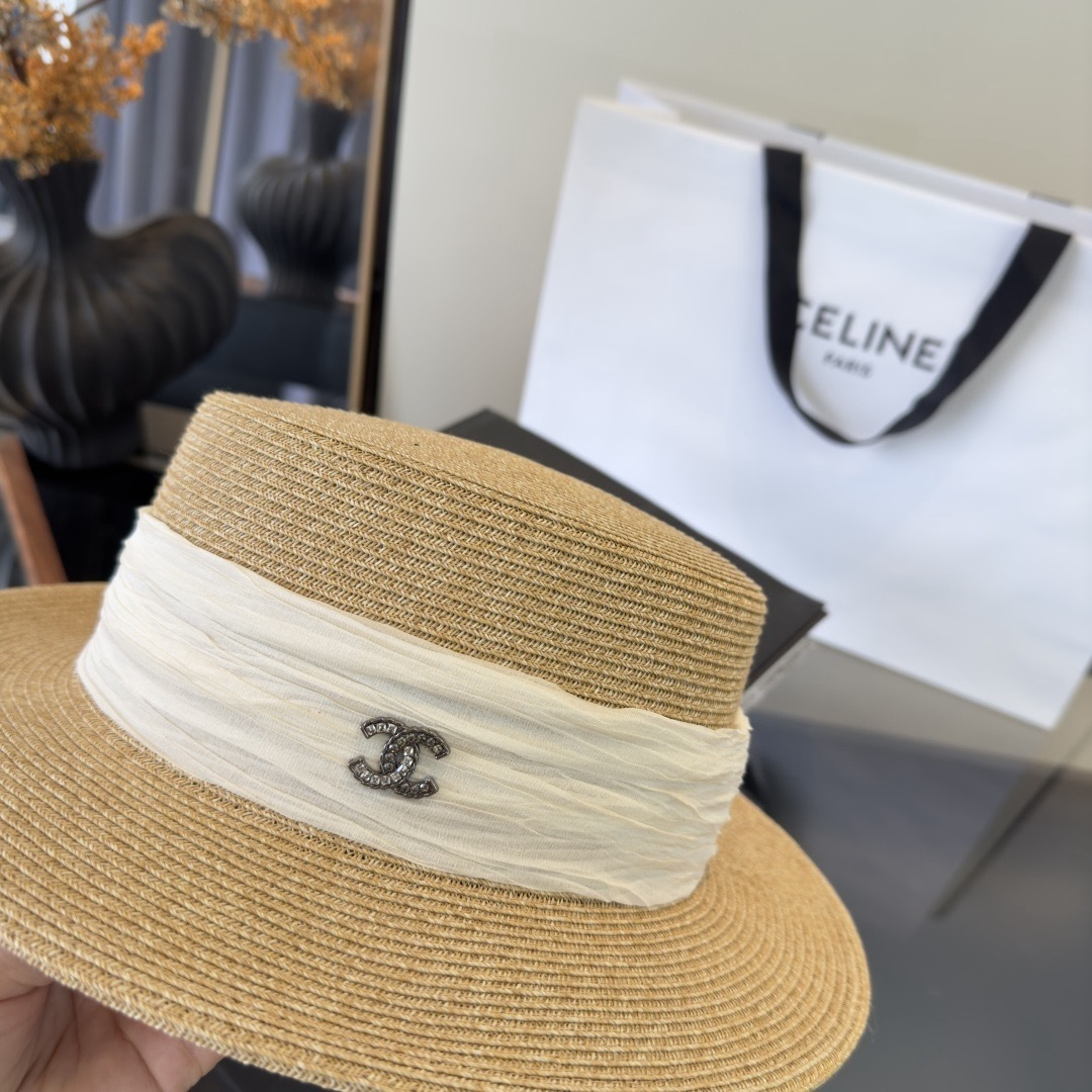 PChanel香奈儿新款草帽，日本纸草制作，头围57cm