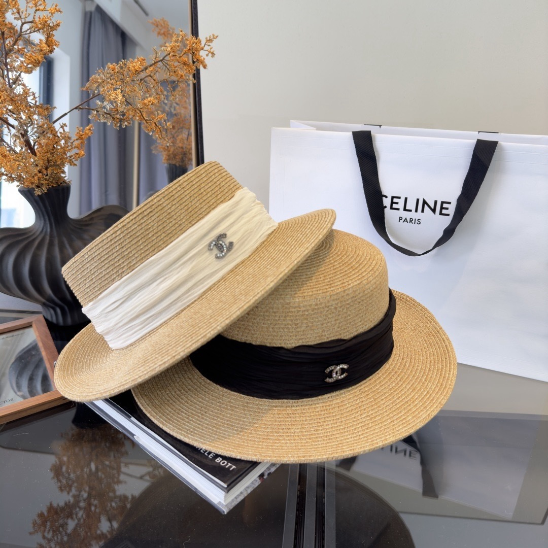 PChanel香奈儿新款草帽，日本纸草制作，头围57cm