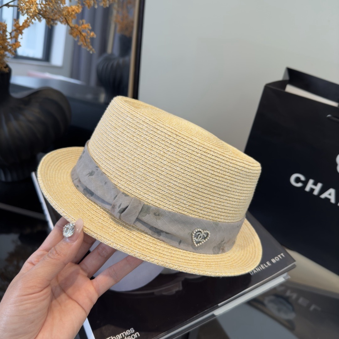 PChanel香奈儿新款草帽，日本纸草制作，跑量王，头围57cm