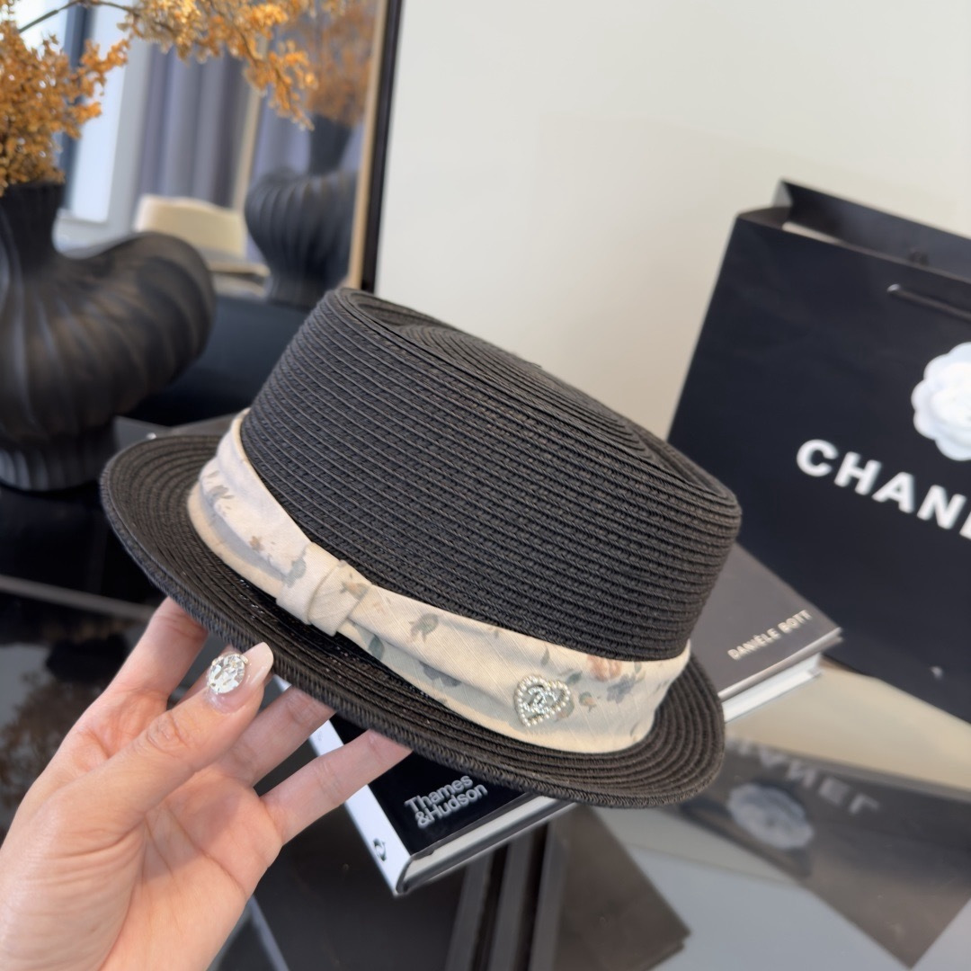 PChanel香奈儿新款草帽，日本纸草制作，跑量王，头围57cm