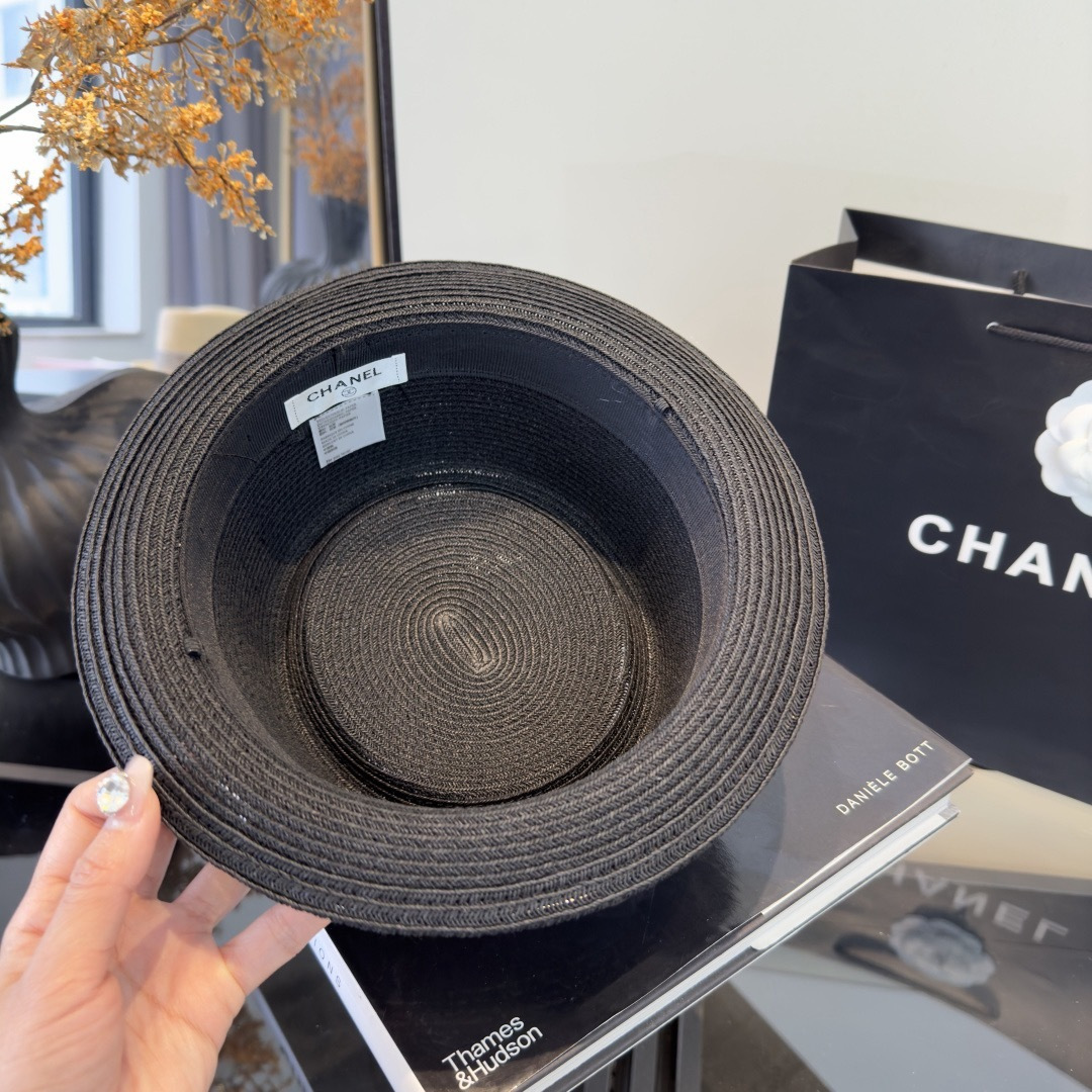PChanel香奈儿新款草帽，日本纸草制作，跑量王，头围57cm