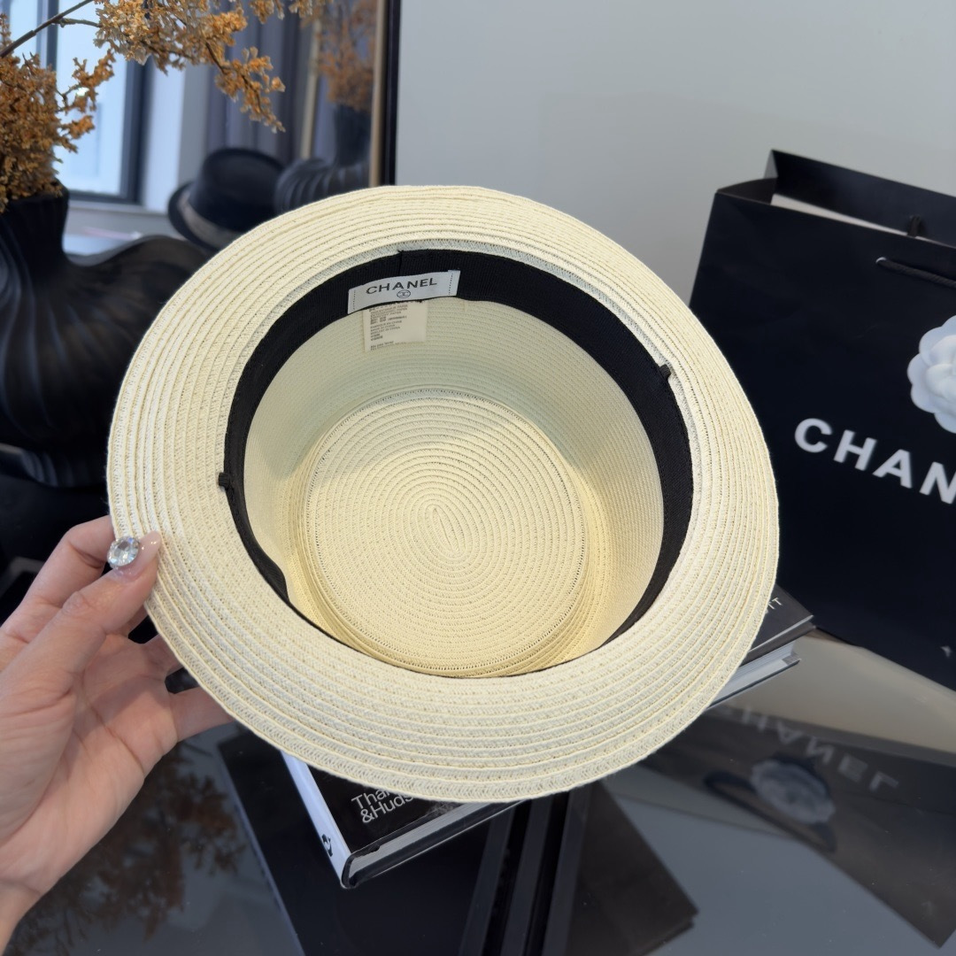 PChanel香奈儿新款草帽，日本纸草制作，跑量王，头围57cm