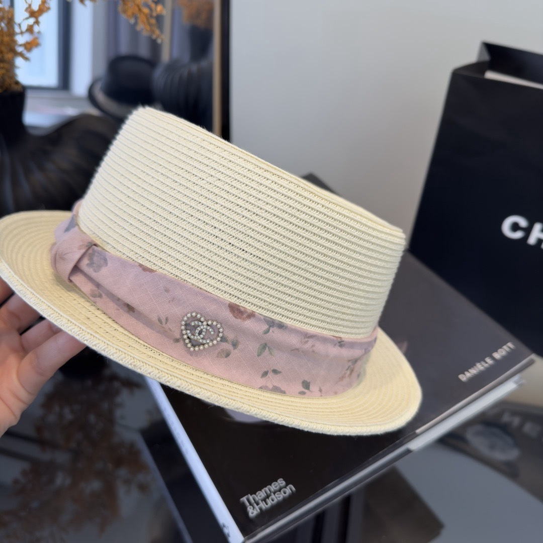 PChanel香奈儿新款草帽，日本纸草制作，跑量王，头围57cm