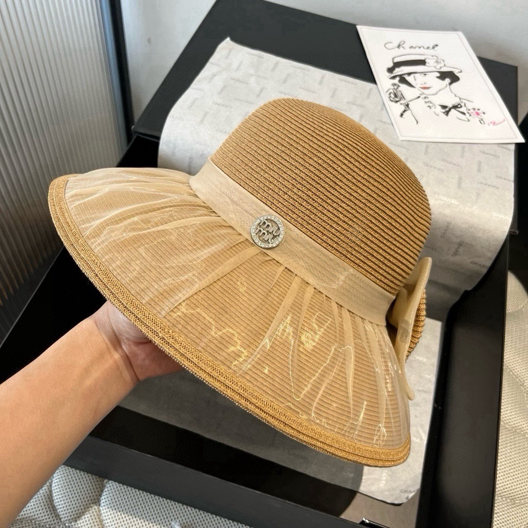 Miu Miu miumiu缪缪新款蝴蝶结盆帽，高端定制，头围57cm