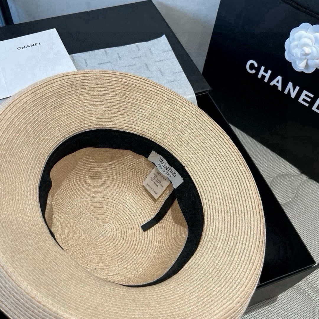 Valentino 华伦天奴蝴蝶结盆帽，卷边蝴蝶结礼帽，头围57cm