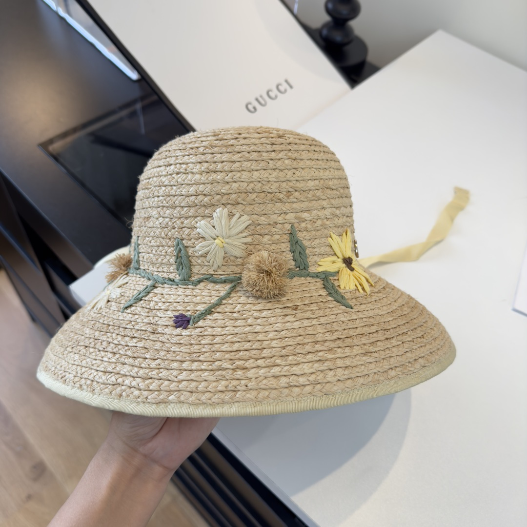 Gucci Gucci古奇新款拉菲草帽