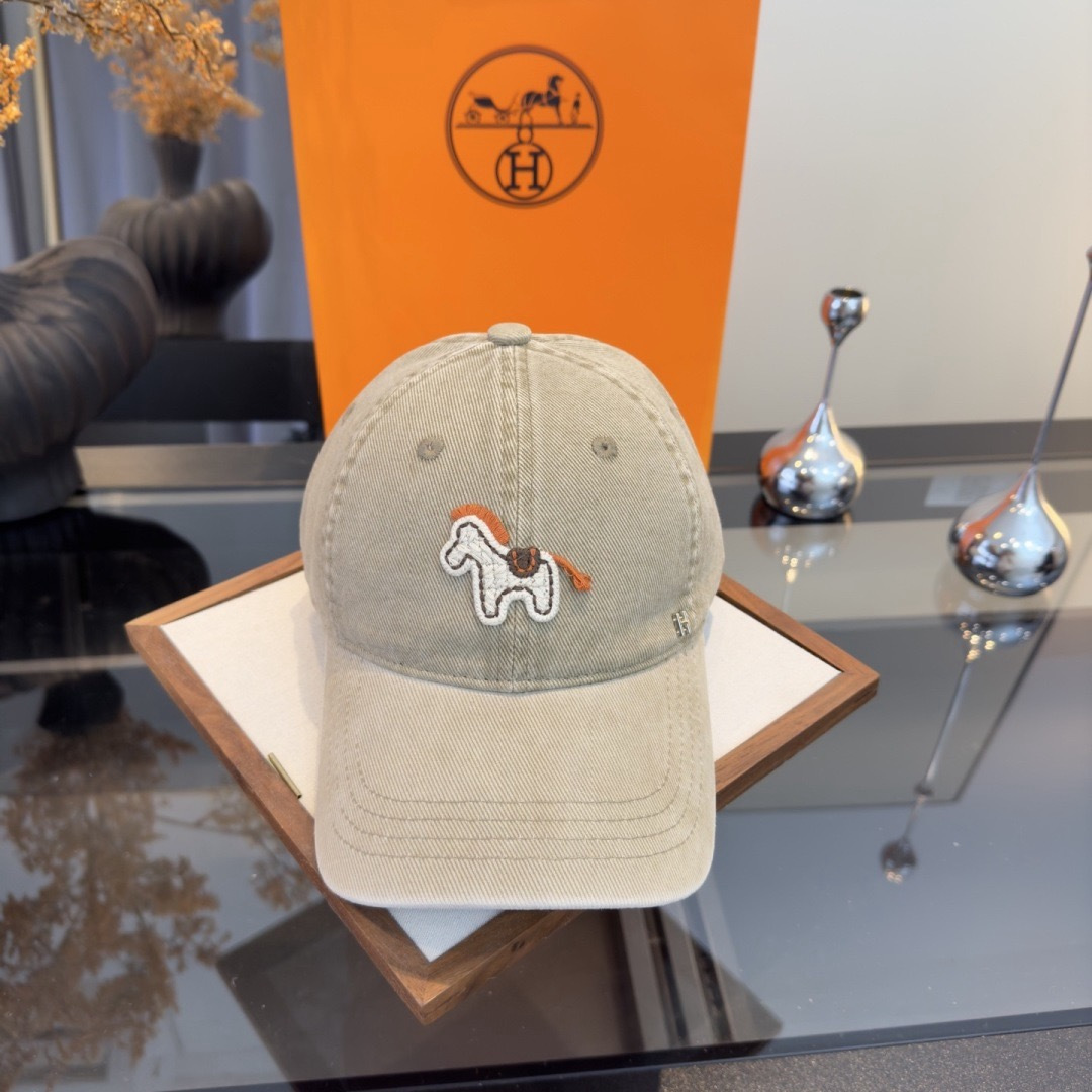 Hermès 爱马仕新款鸭舌帽，头围57cm
