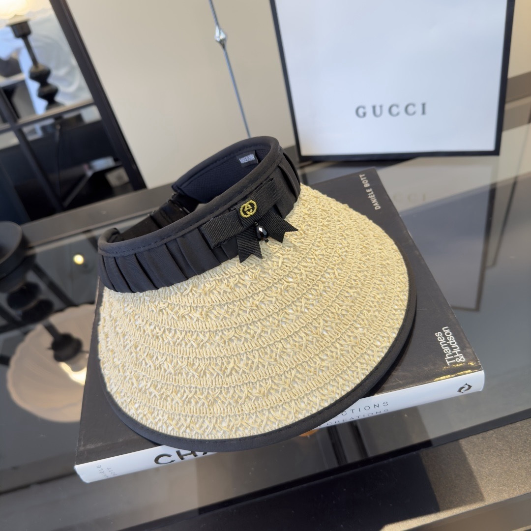 PGucci古奇新款空顶发箍遮阳帽