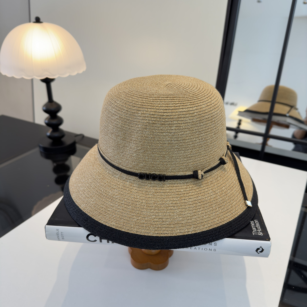 Gucci Gucci古奇新款盆帽草帽，夏日