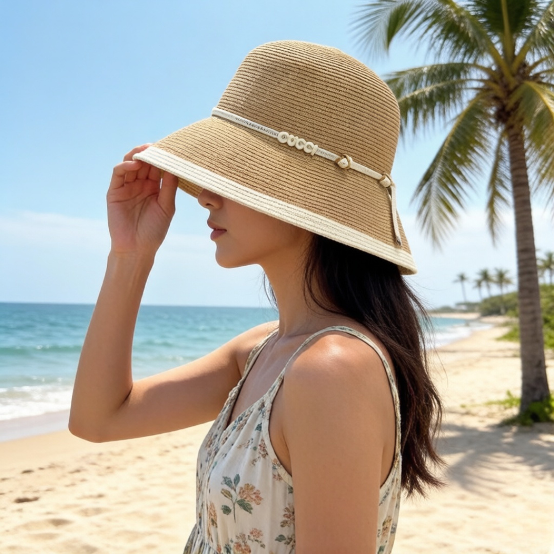 Gucci Gucci古奇新款盆帽草帽，夏日