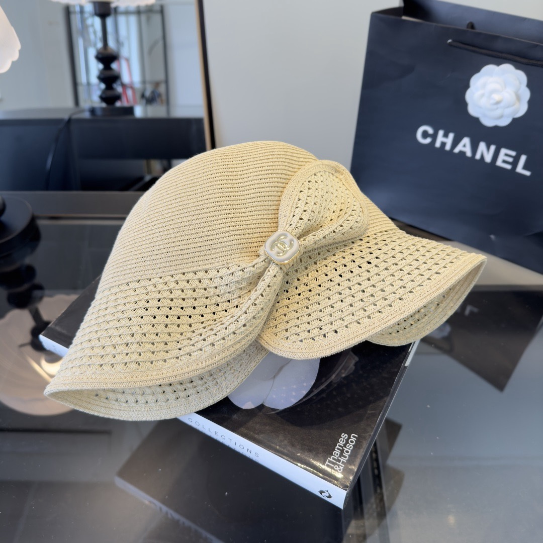 Chanel Chanel香奈儿新款草帽，遮阳沙滩草帽，头围57cm