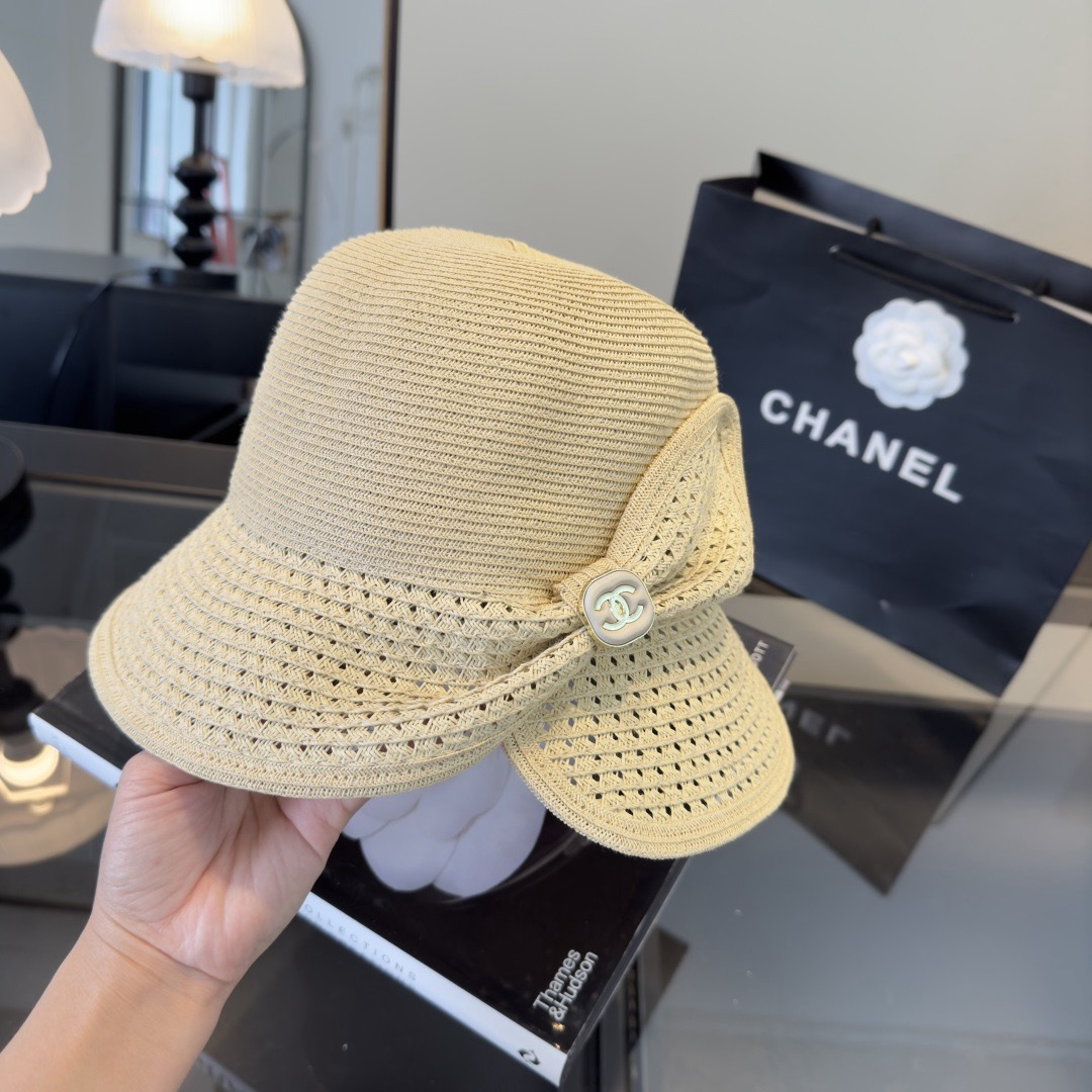Chanel Chanel香奈儿新款草帽，遮阳沙滩草帽，头围57cm