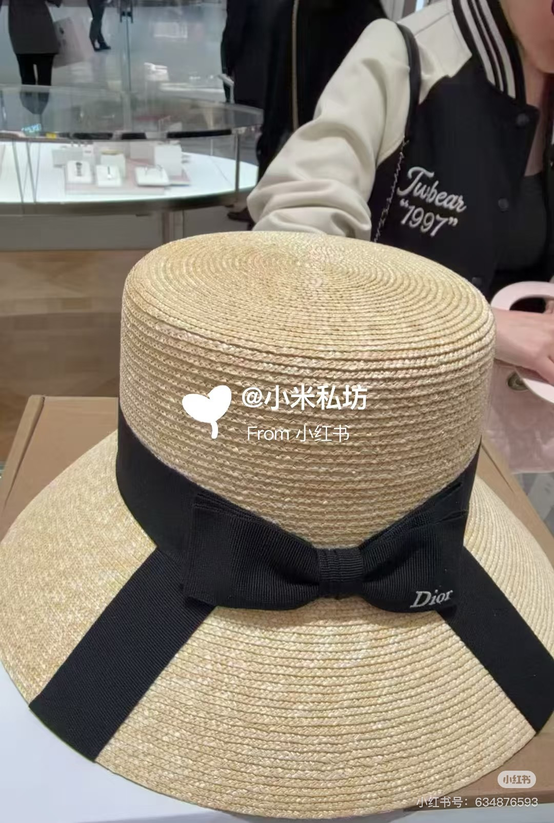 Dior Dior迪奥2026款麦秆草蝴蝶结礼帽，头围57cm