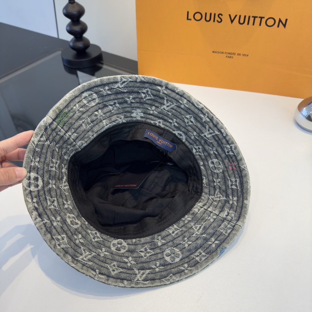 LV Graffiti Monogram Denim Bucket Hat