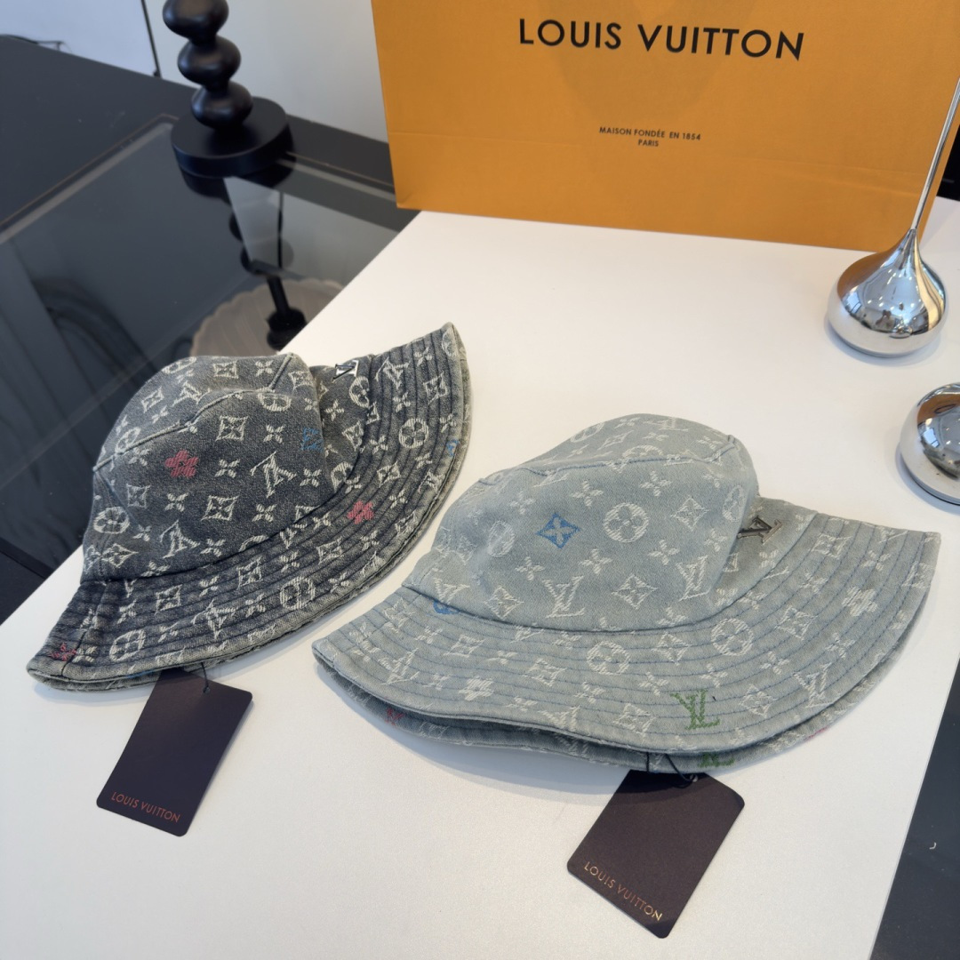 LV Graffiti Monogram Denim Bucket Hat