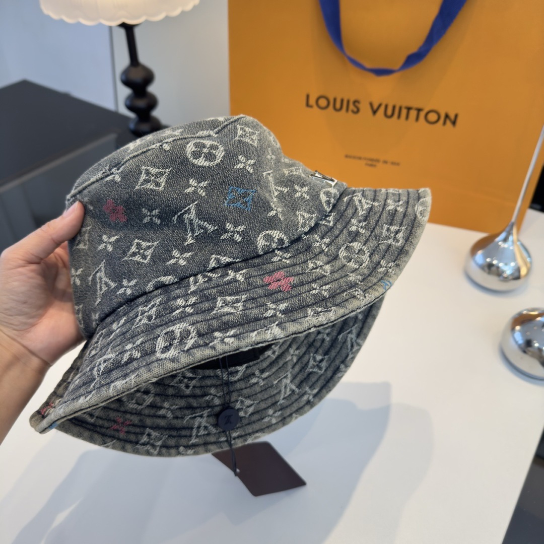 LV Graffiti Monogram Denim Bucket Hat
