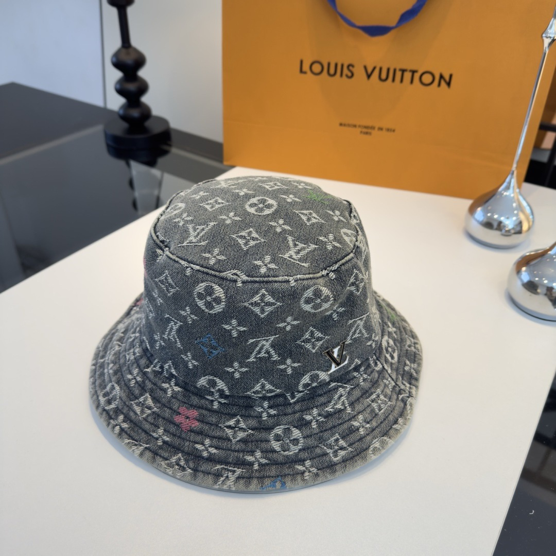 LV Graffiti Monogram Denim Bucket Hat