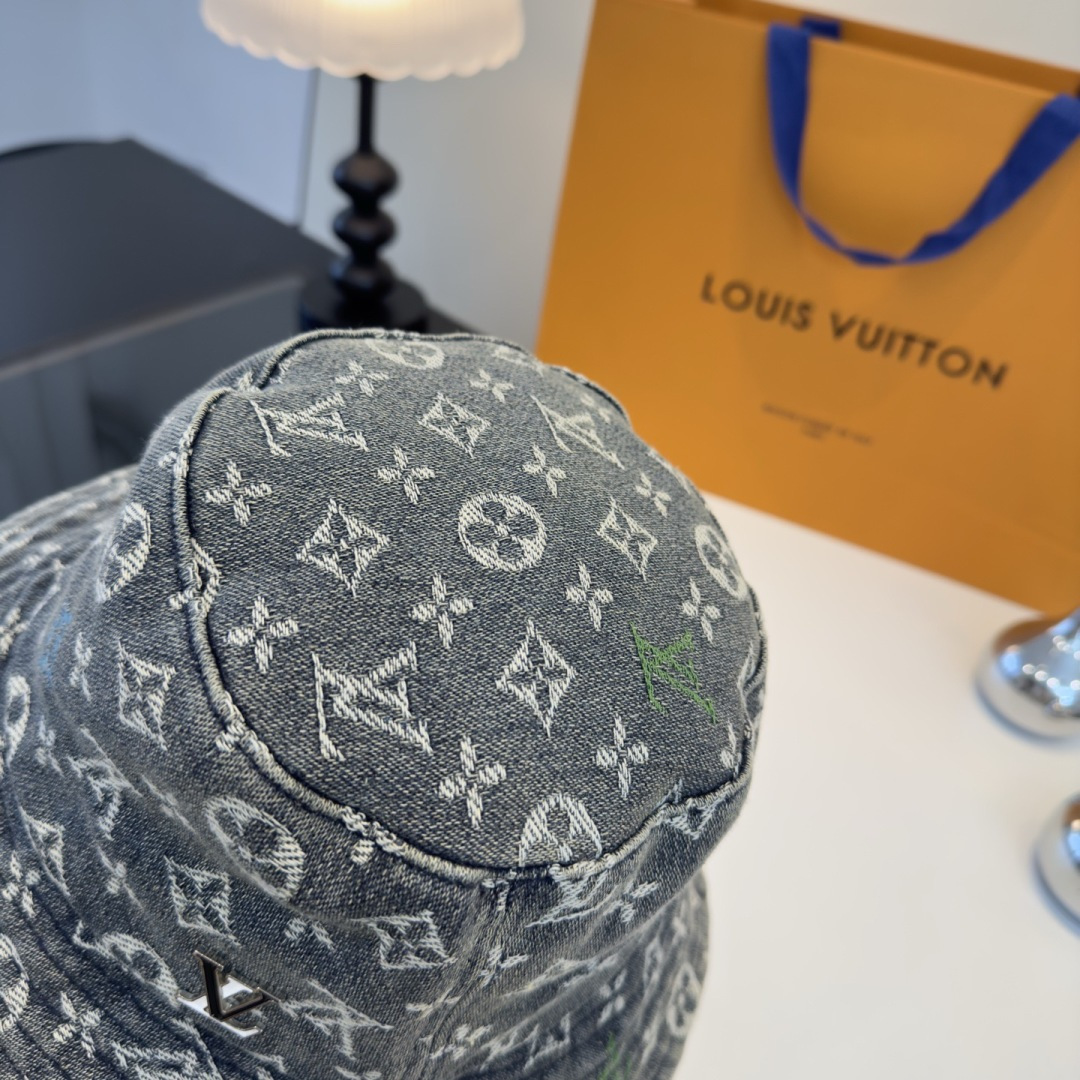 LV Graffiti Monogram Denim Bucket Hat