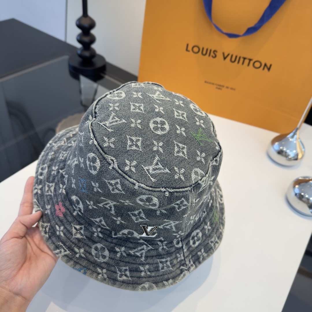 LV Graffiti Monogram Denim Bucket Hat